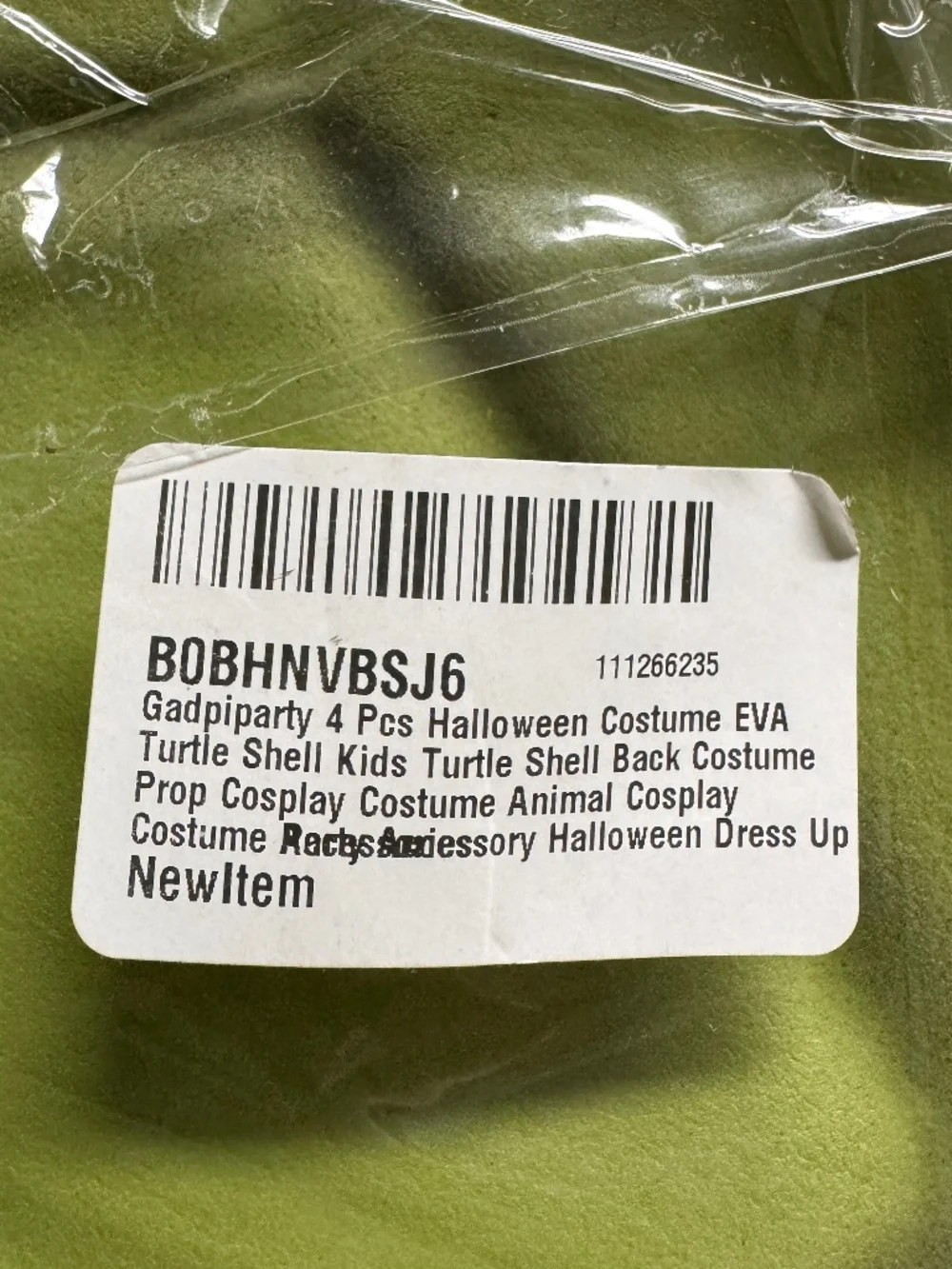 Set of 4 Ninja Turtle Costume Shells NWT